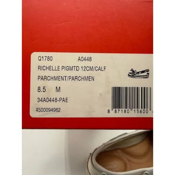 Coach Women's Richelle Parchment Colorway Boat Shoe Size 8.5 - Picture 6 of 6